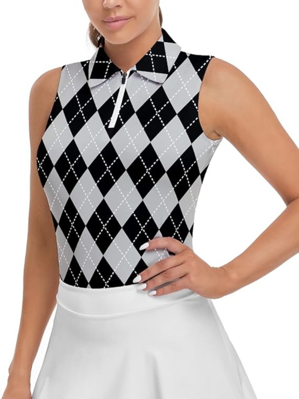 New - Womens Sleeveless Golf Shirt Moisture Wicking Athletic Golf Tank Top